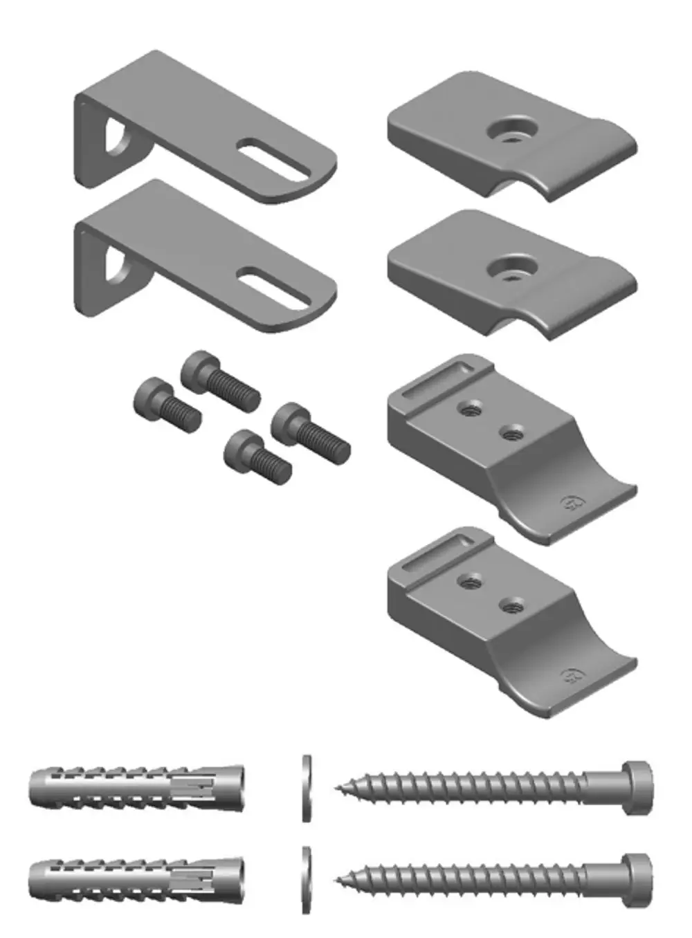 Kermi Abstandshalter-Set 3, RAL9016, ZB03240001